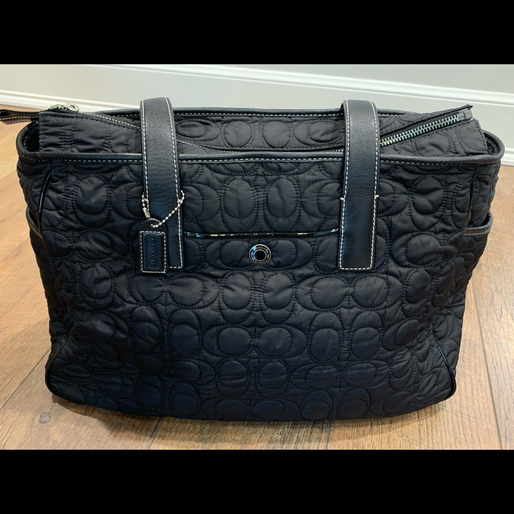 Coach Quilted Baby Diaper Bag Tote